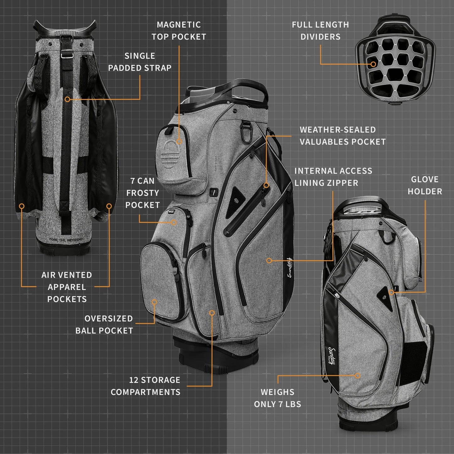 The Big Rig Cart Bag - Heather Grey