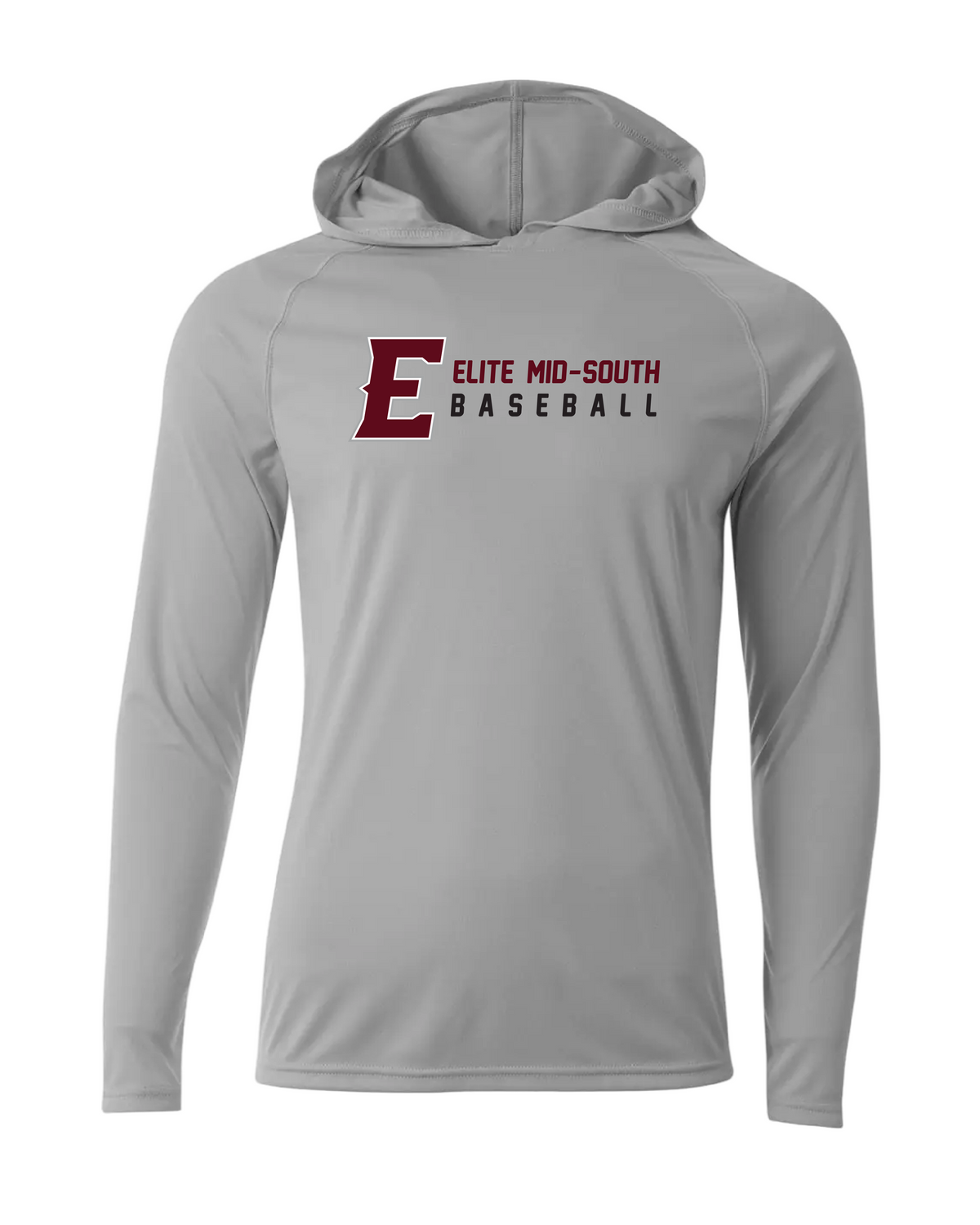 Elite Dri-Fit Performance Long Sleeve Hoodie - Silver