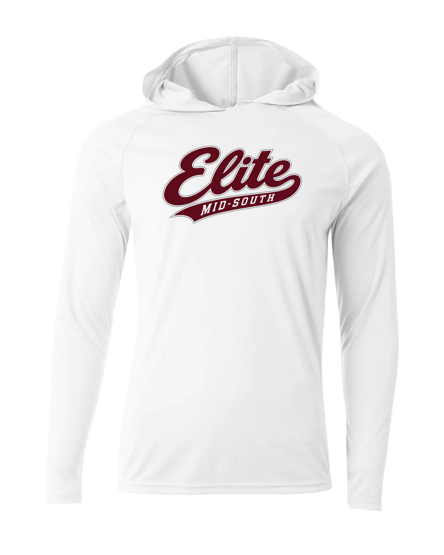 Elite Dri-Fit Performance Long Sleeve Hoodie - White