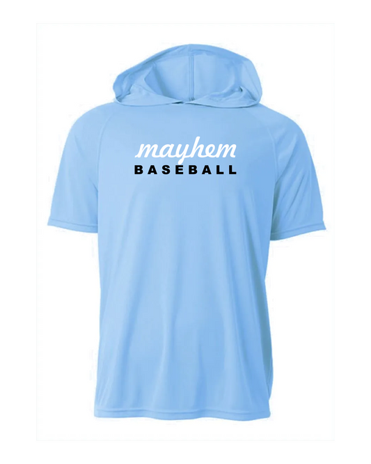 Mayhem Dri-Fit Short Sleeve Performance Hoodie - Columbia Blue