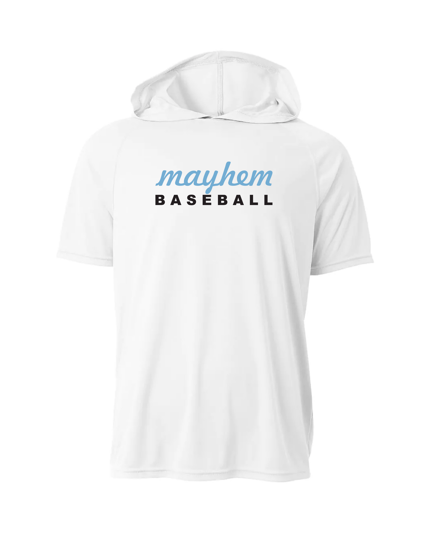 Mayhem Dri-Fit Short Sleeve Performance Hoodie - White