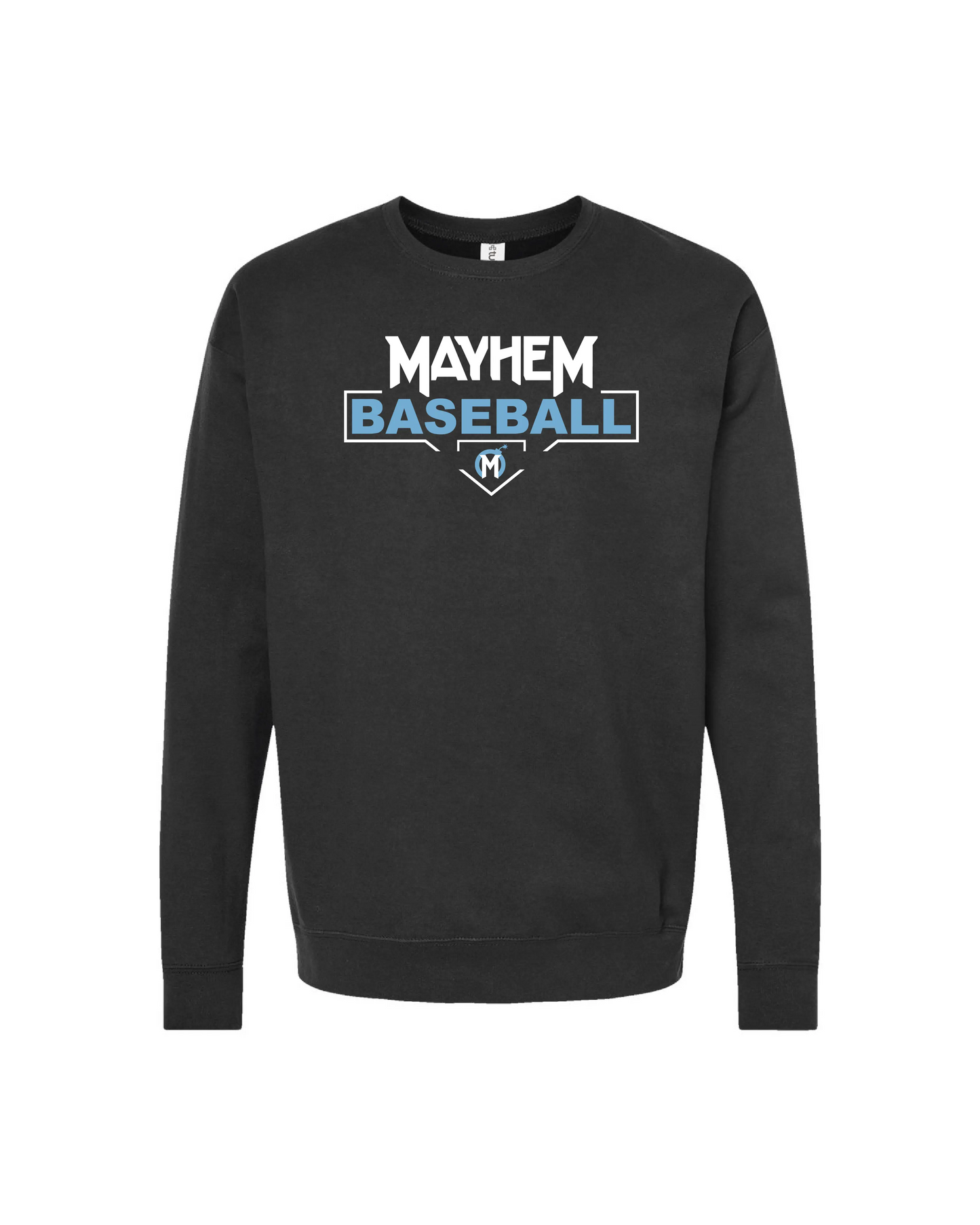 Mayhem Baseball Unisex Fleece Cotton Crewneck Sweatshirt
