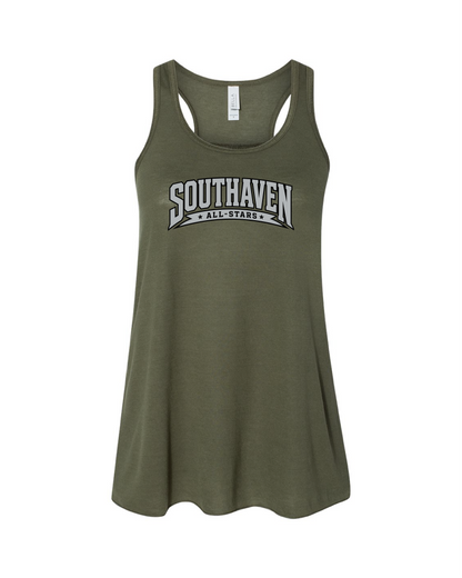 Flowy Racerback Tank - Military Green