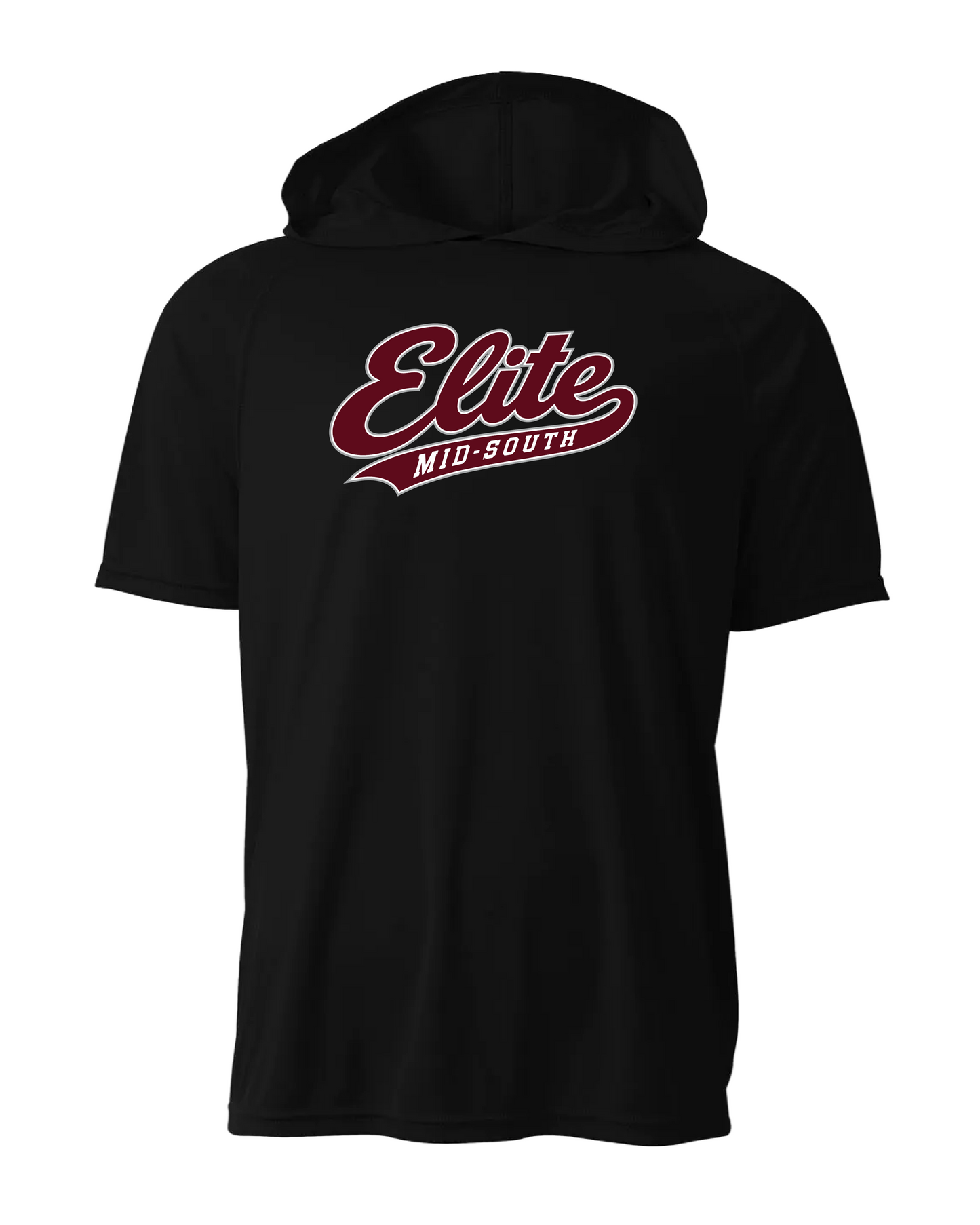 Elite Dri-Fit Short Sleeve Performance Hoodie - Black