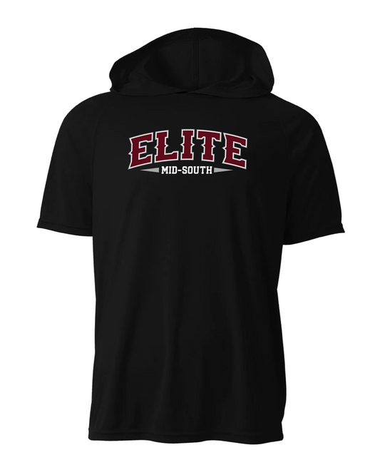Elite Dri-Fit Short Sleeve Performance Hoodie - Black