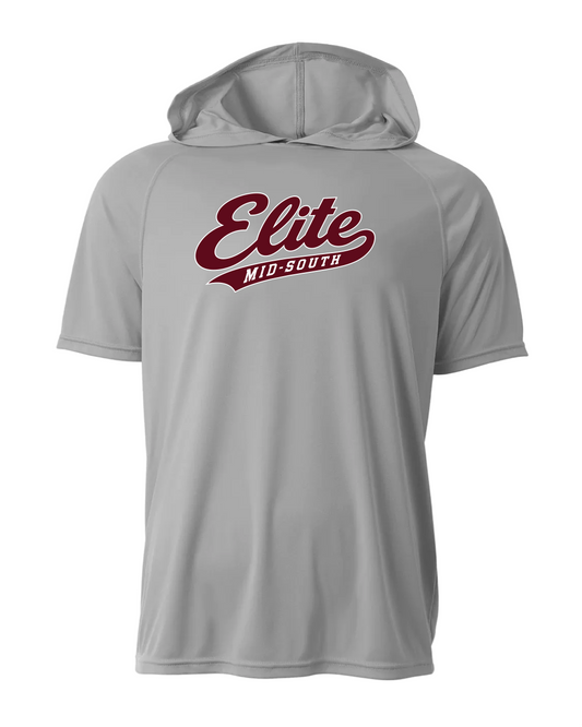 Elite Dri-Fit Short Sleeve Performance Hoodie - Silver