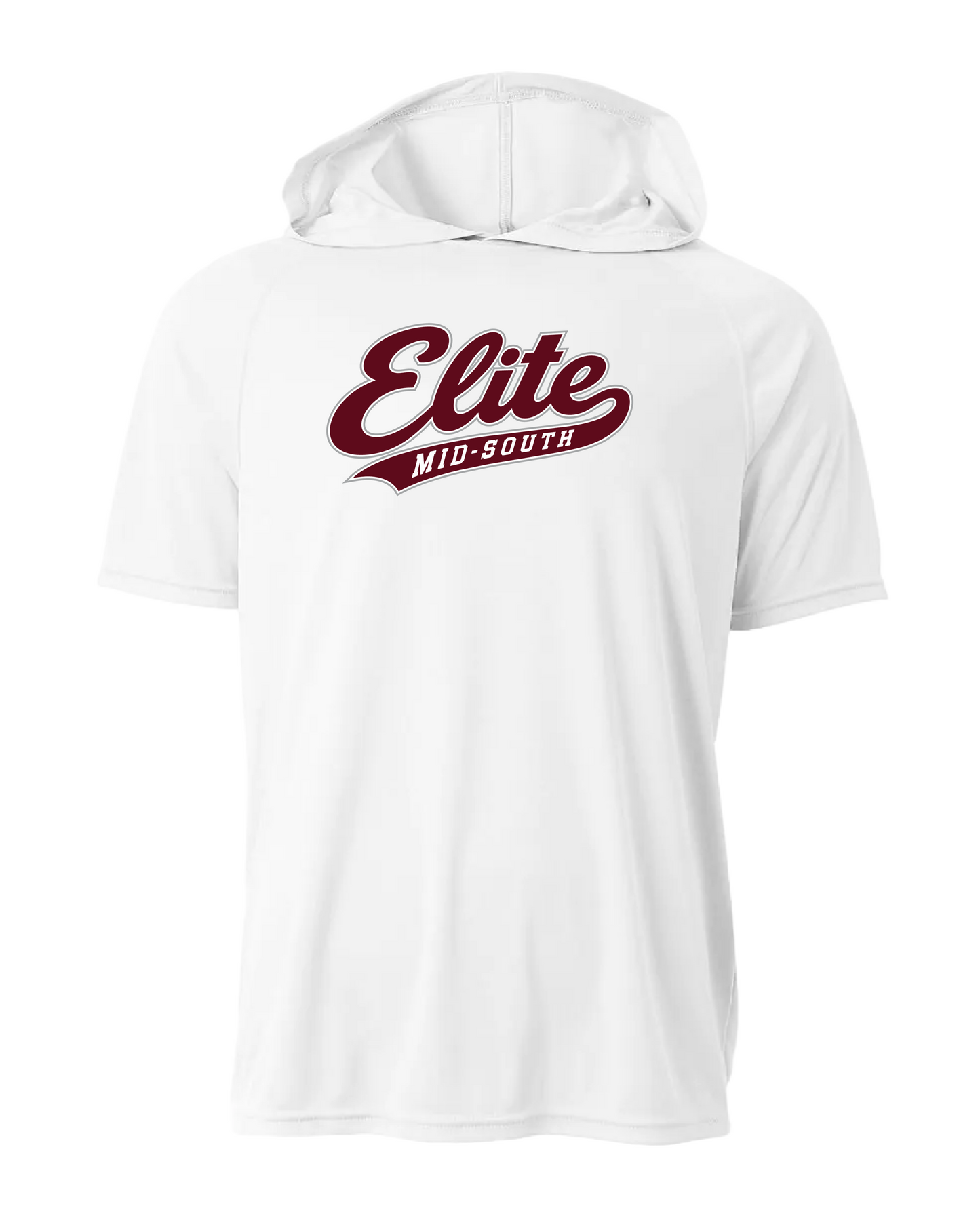 Elite Dri-Fit Short Sleeve Performance Hoodie - White