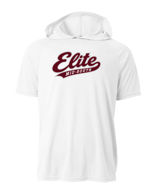 Elite Dri-Fit Short Sleeve Performance Hoodie - White