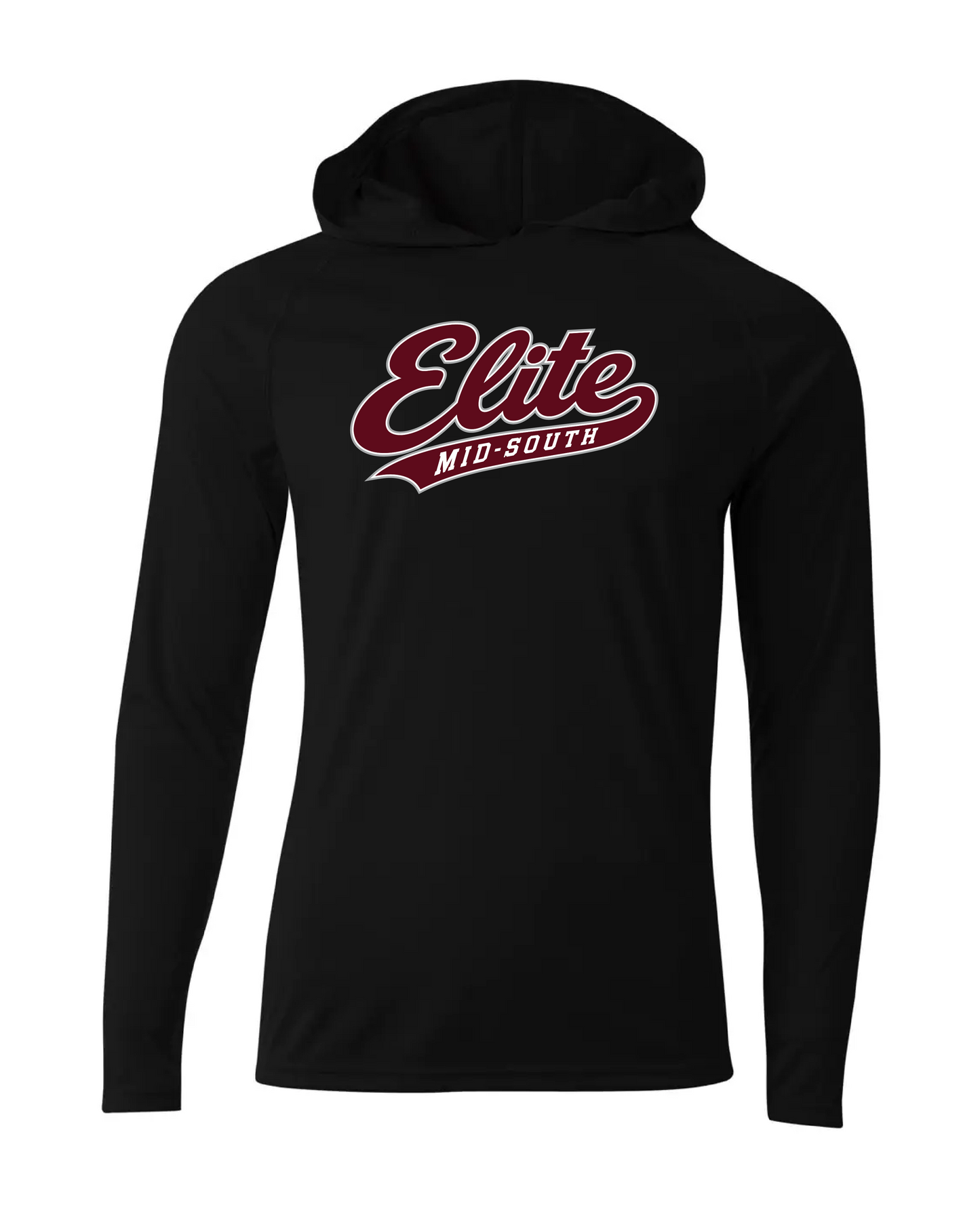 Elite Dri-Fit Performance Long Sleeve Hoodie - Black