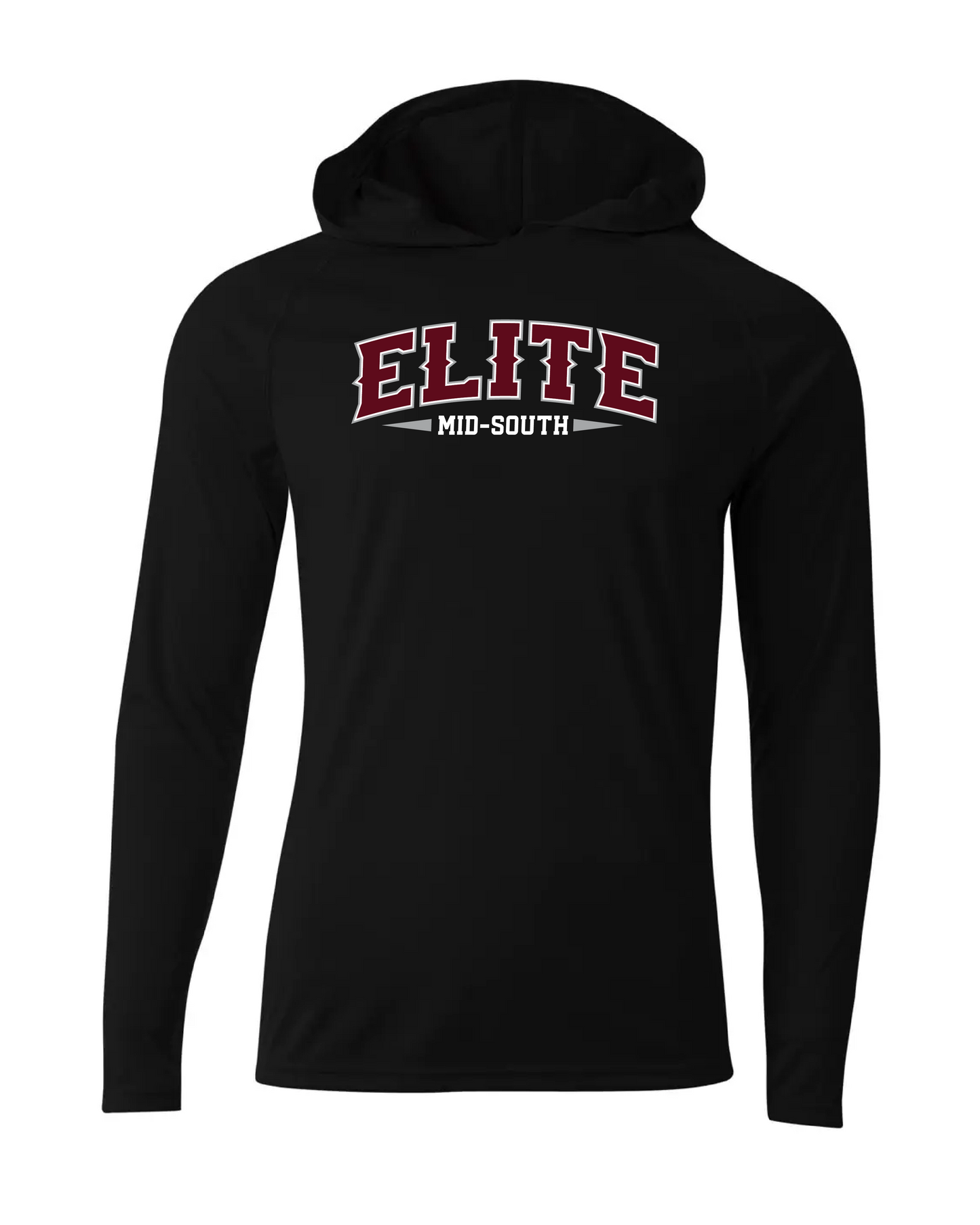 Elite Dri-Fit Performance Long Sleeve Hoodie - Black