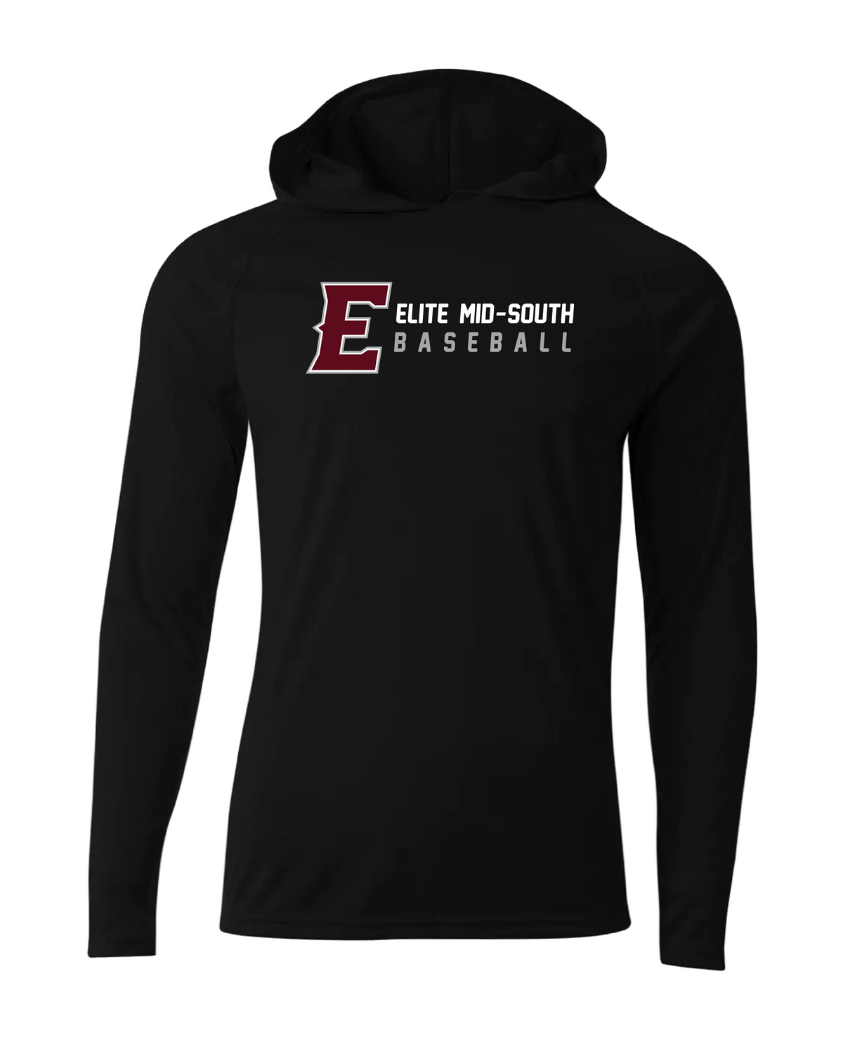 Elite Dri-Fit Performance Long Sleeve Hoodie - Black