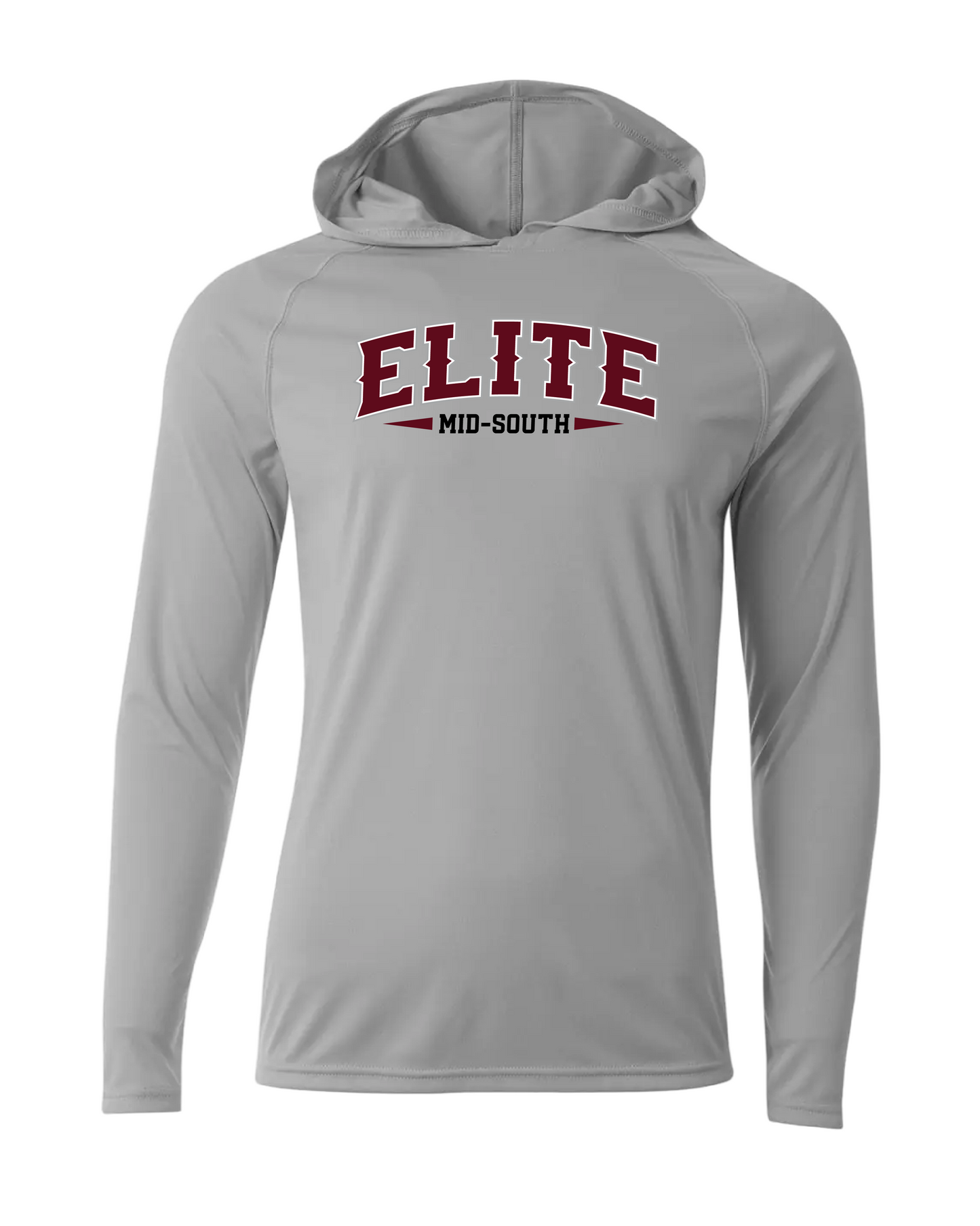 Elite Dri-Fit Performance Long Sleeve Hoodie - Silver