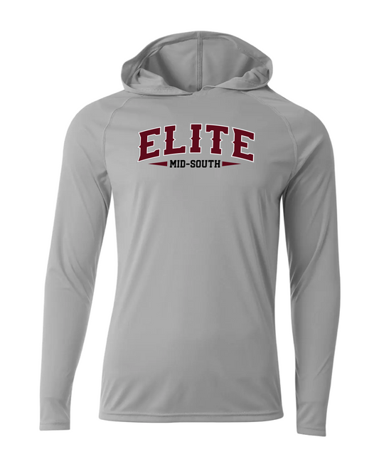 Elite Dri-Fit Performance Long Sleeve Hoodie - Silver