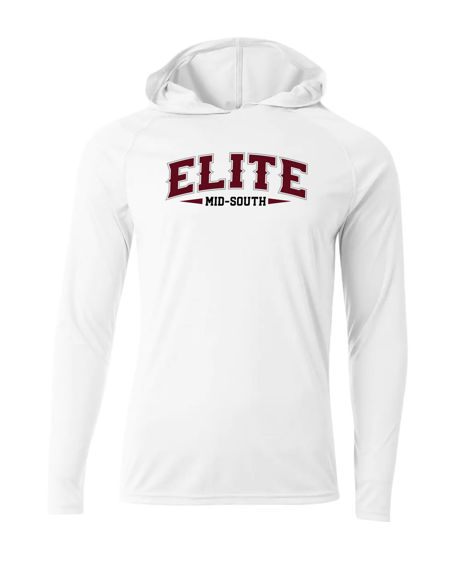 Elite Dri-Fit Performance Long Sleeve Hoodie - White