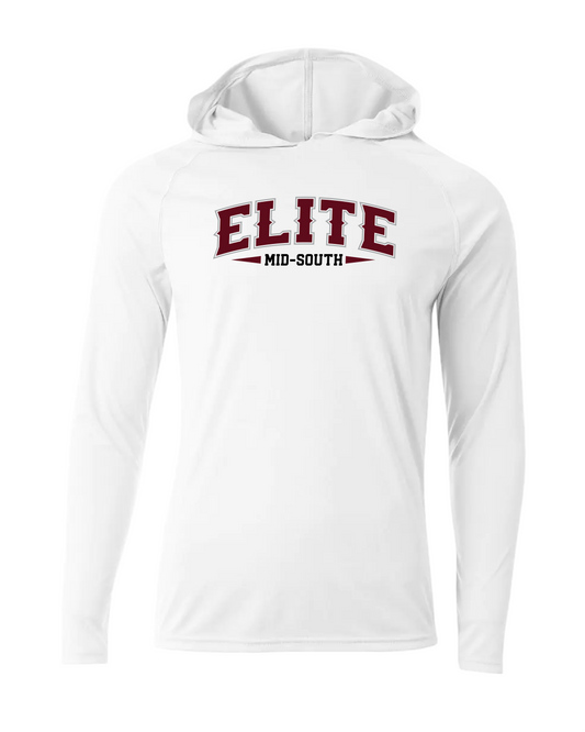 Elite Dri-Fit Performance Long Sleeve Hoodie - White