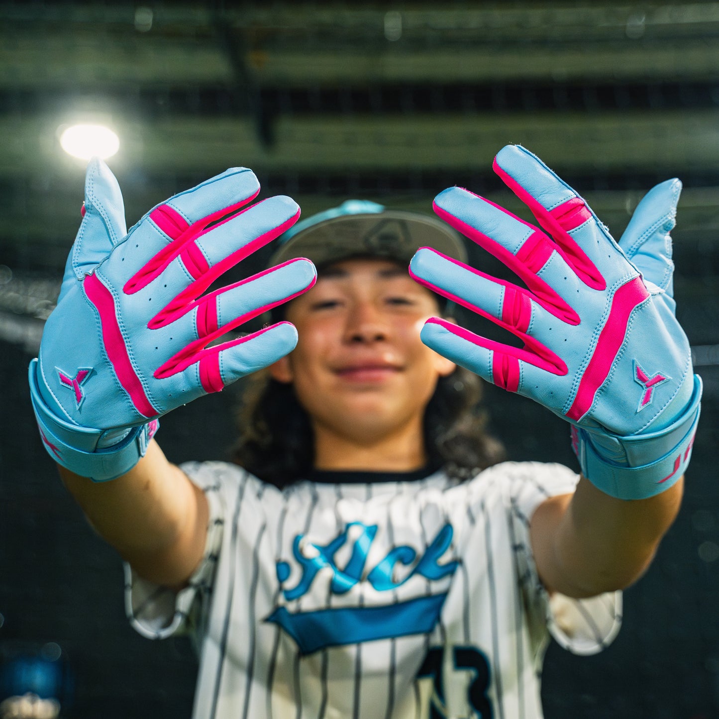 Jax Batting Gloves | Cotton Candy | Strap Cuff