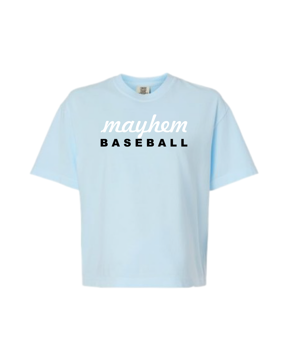 Mayhem Heavyweight Crop T-Shirt - Columbia Blue