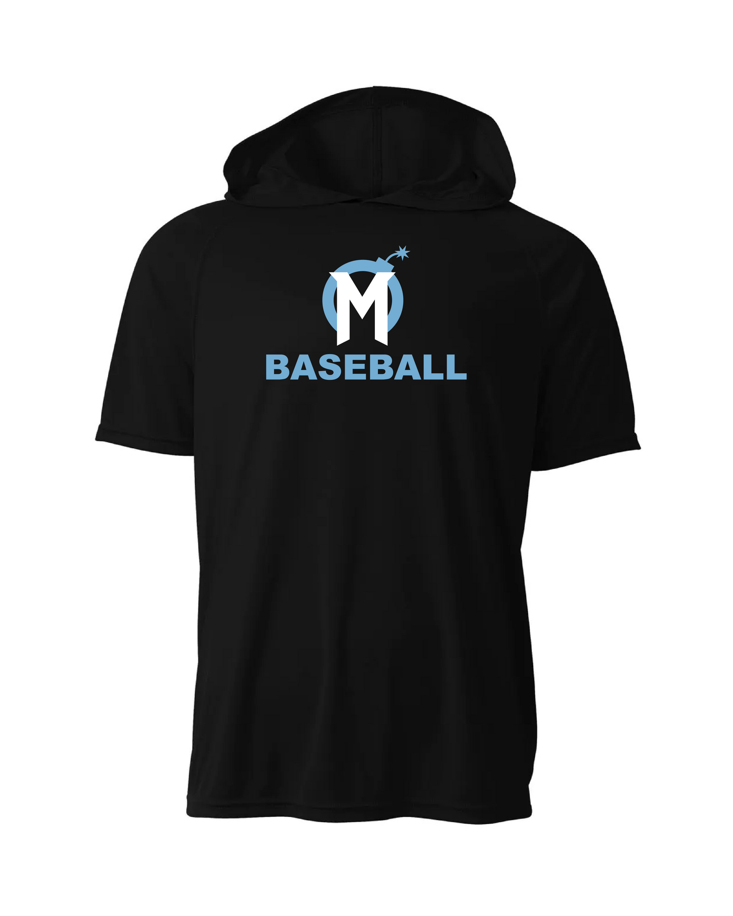 Mayhem Dri-Fit Short Sleeve Performance Hoodie - Black