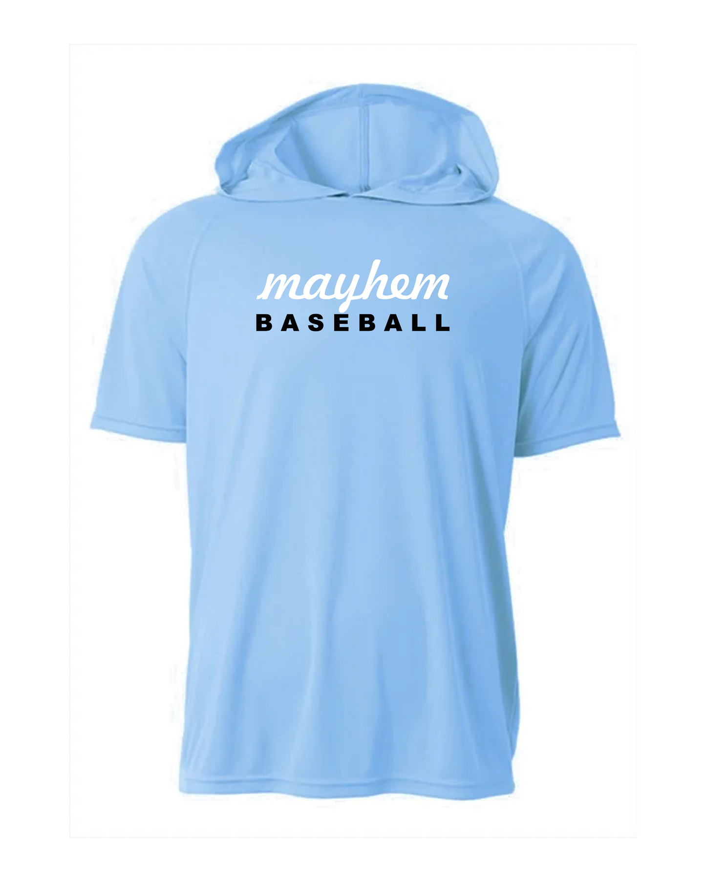Mayhem Dri-Fit Short Sleeve Performance Hoodie - Columbia Blue