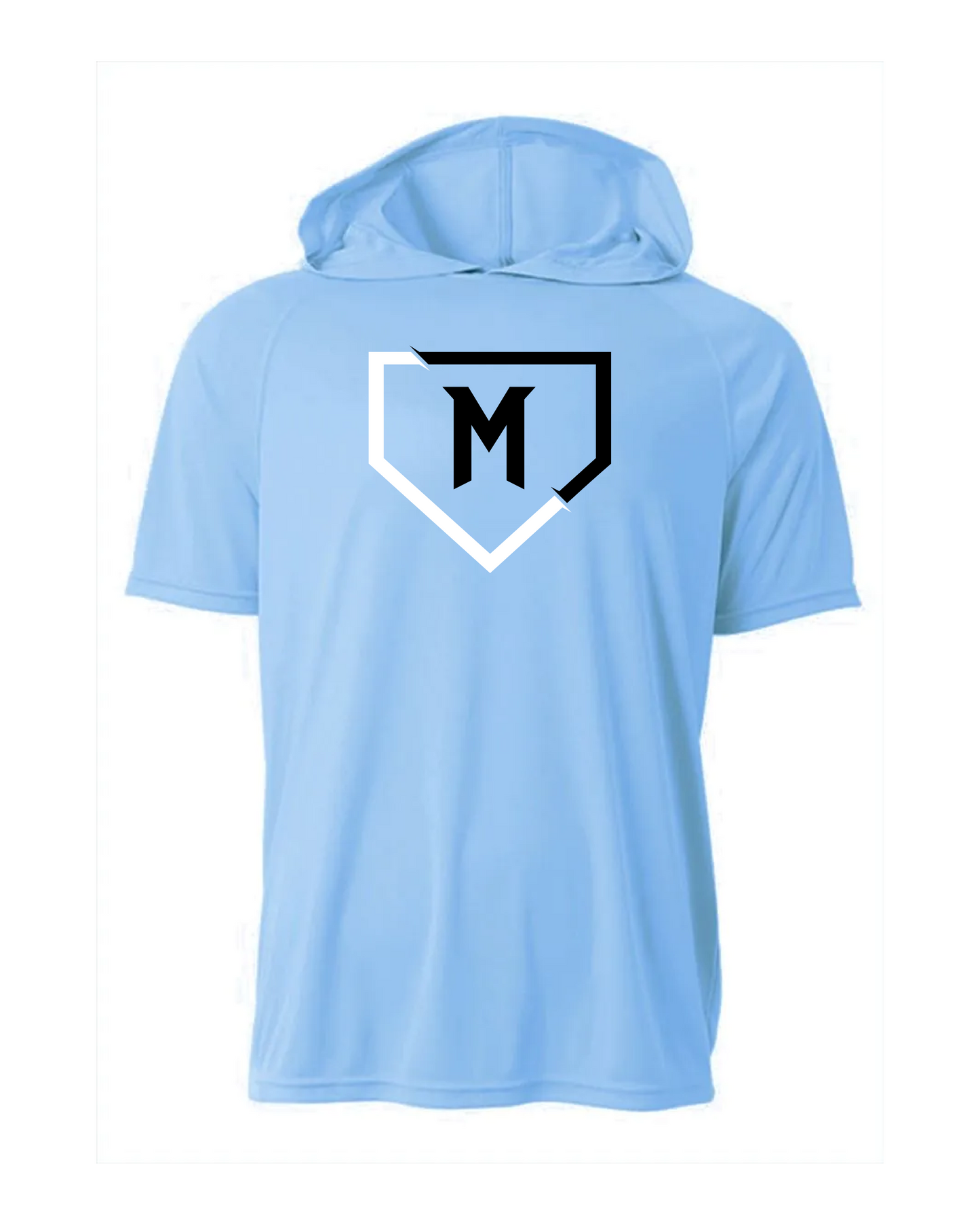 Mayhem Dri-Fit Short Sleeve Performance Hoodie - Columbia Blue