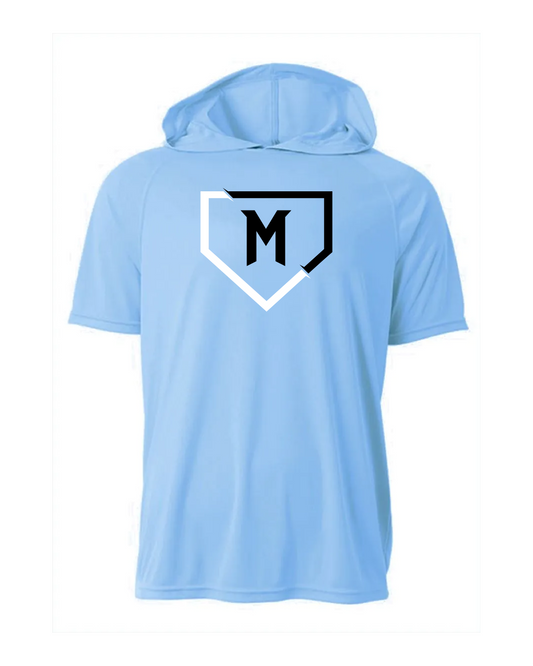 Mayhem Dri-Fit Short Sleeve Performance Hoodie - Columbia Blue