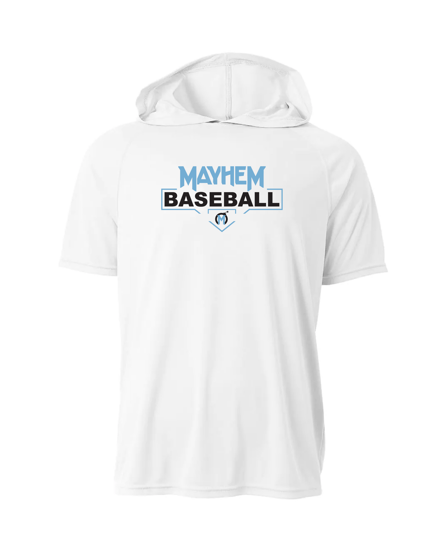 Mayhem Dri-Fit Short Sleeve Performance Hoodie - White