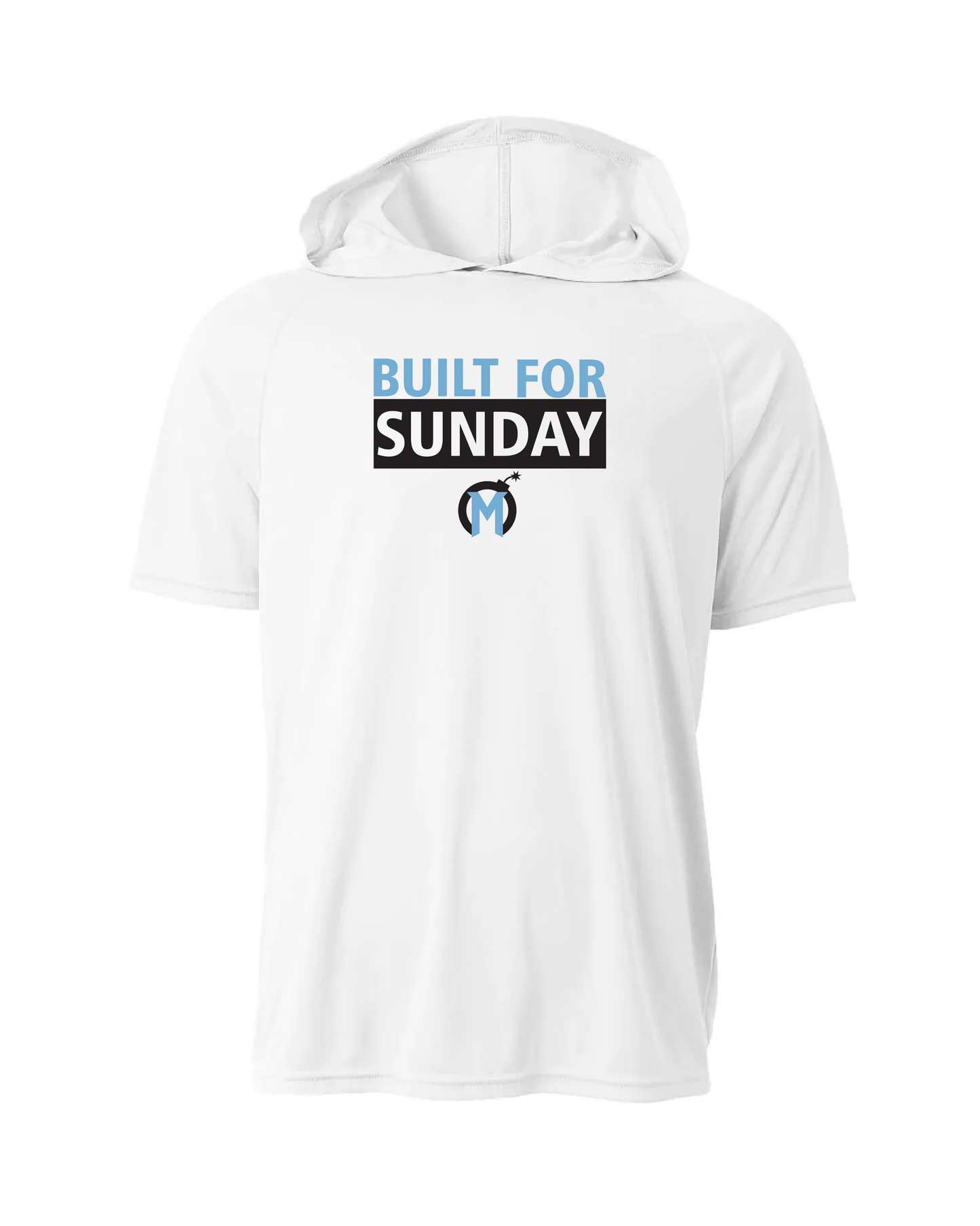 Mayhem Dri-Fit Short Sleeve Performance Hoodie - White