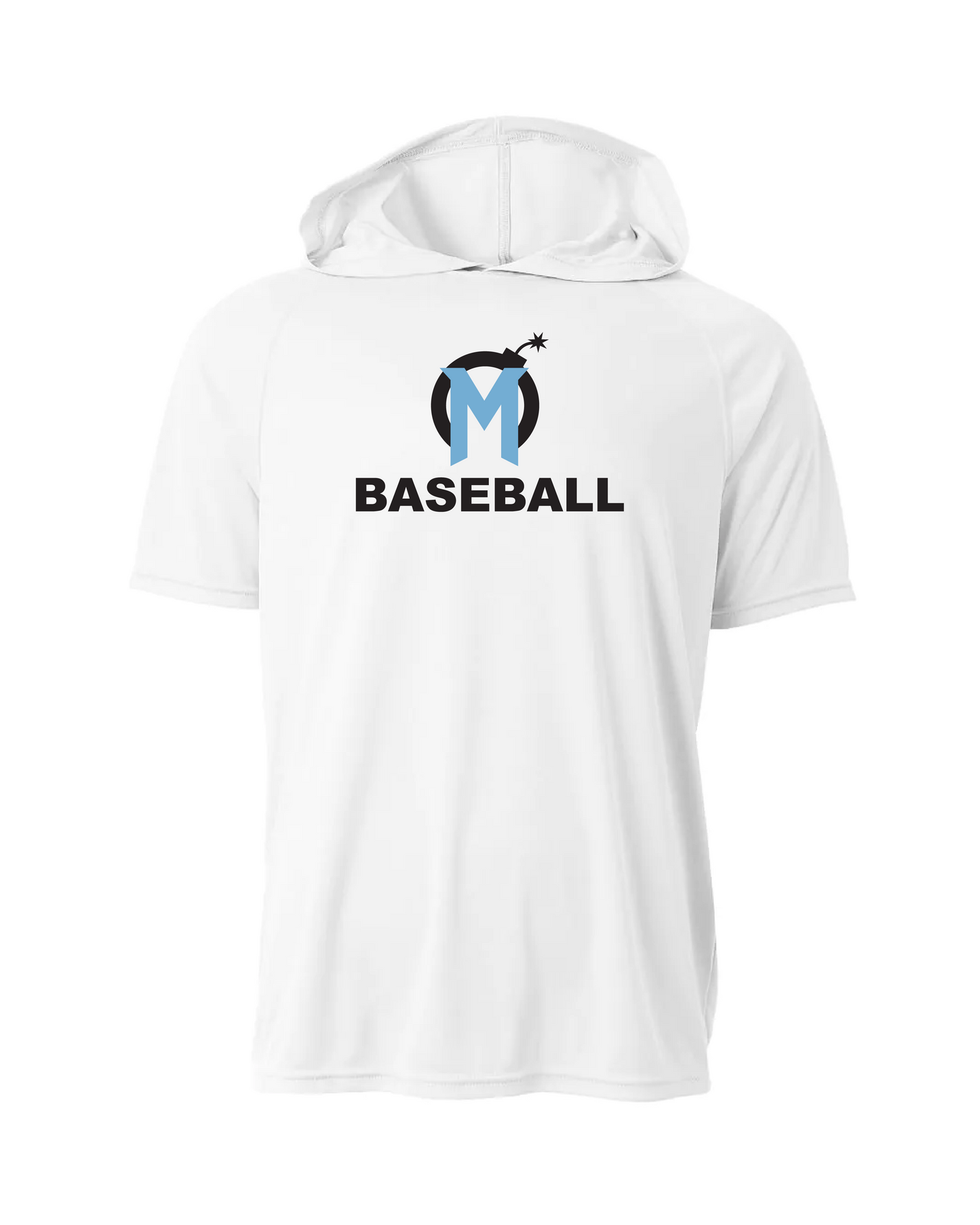 Mayhem Dri-Fit Short Sleeve Performance Hoodie - White