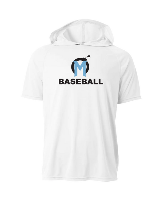 Mayhem Dri-Fit Short Sleeve Performance Hoodie - White