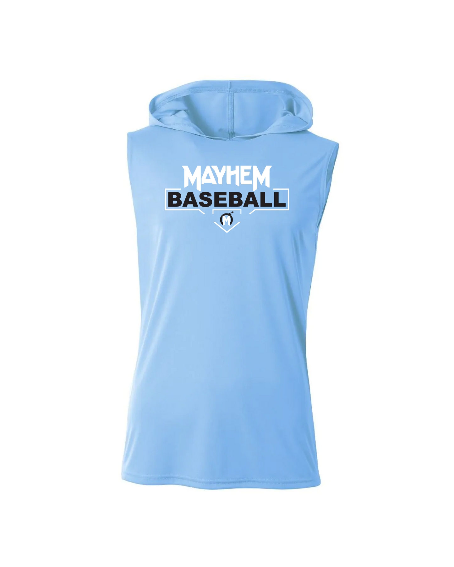 Mayhem Dri-Fit Sleeveless Performance Hoodie - Columbia Blue