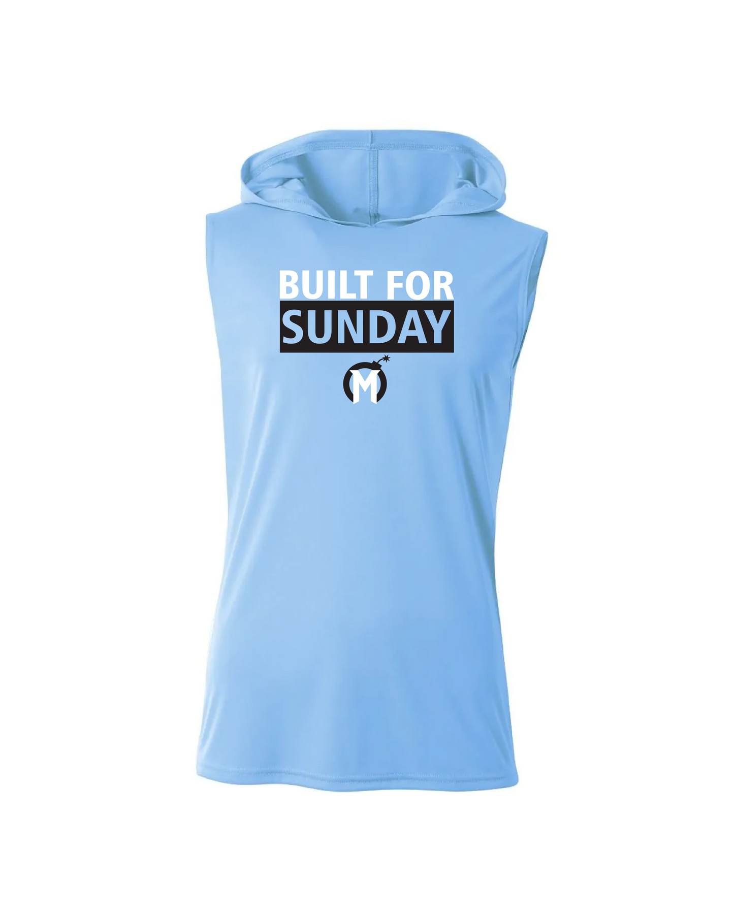 Mayhem Dri-Fit Sleeveless Performance Hoodie - Columbia Blue