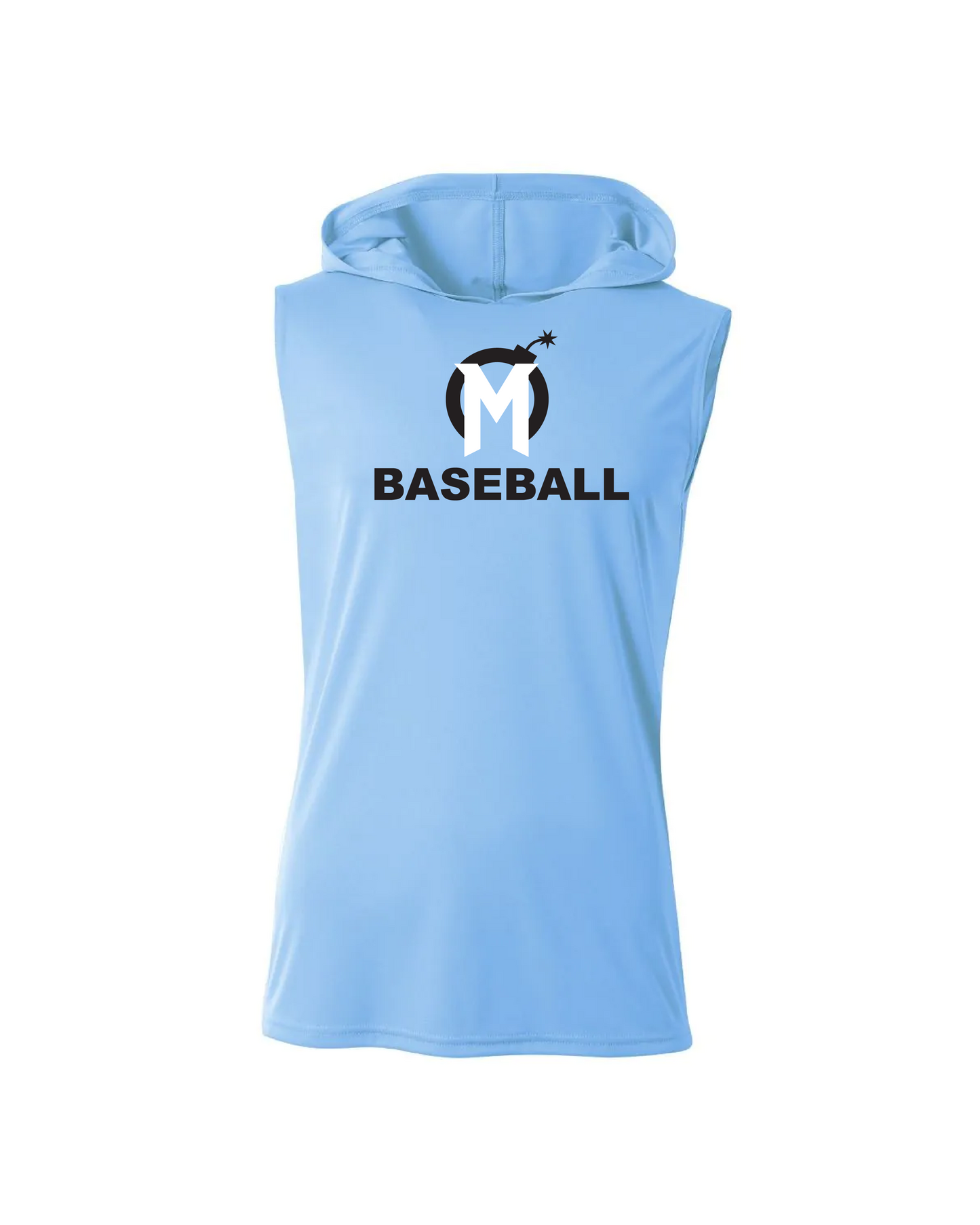 Mayhem Dri-Fit Sleeveless Performance Hoodie - Columbia Blue