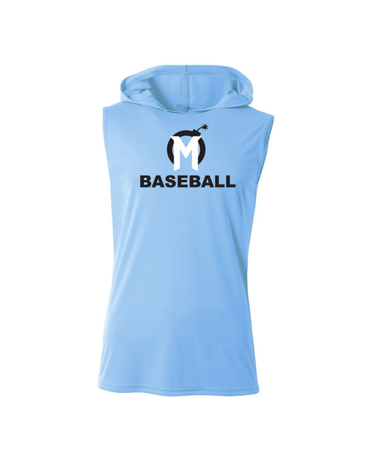 Mayhem Dri-Fit Sleeveless Performance Hoodie - Columbia Blue