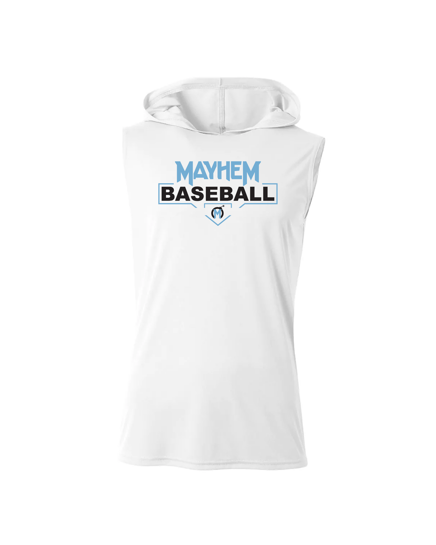 Mayhem Dri-Fit Sleeveless Performance Hoodie - White