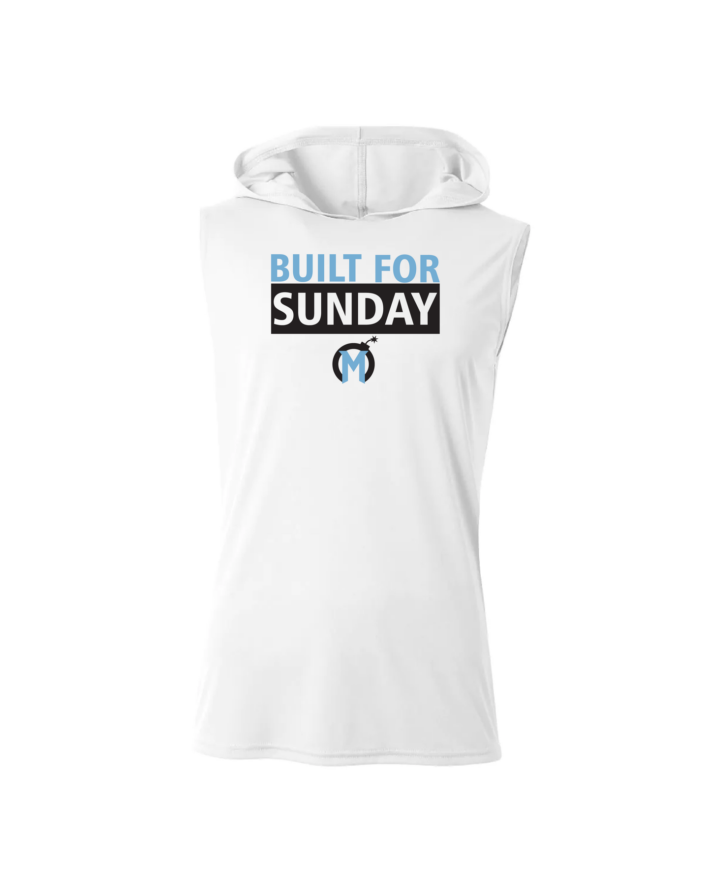 Mayhem Dri-Fit Sleeveless Performance Hoodie - White