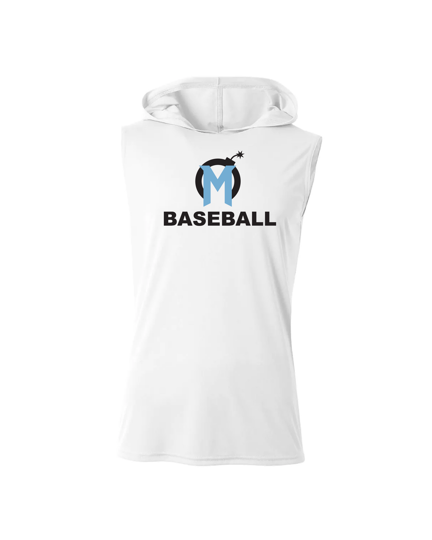 Mayhem Dri-Fit Sleeveless Performance Hoodie - White