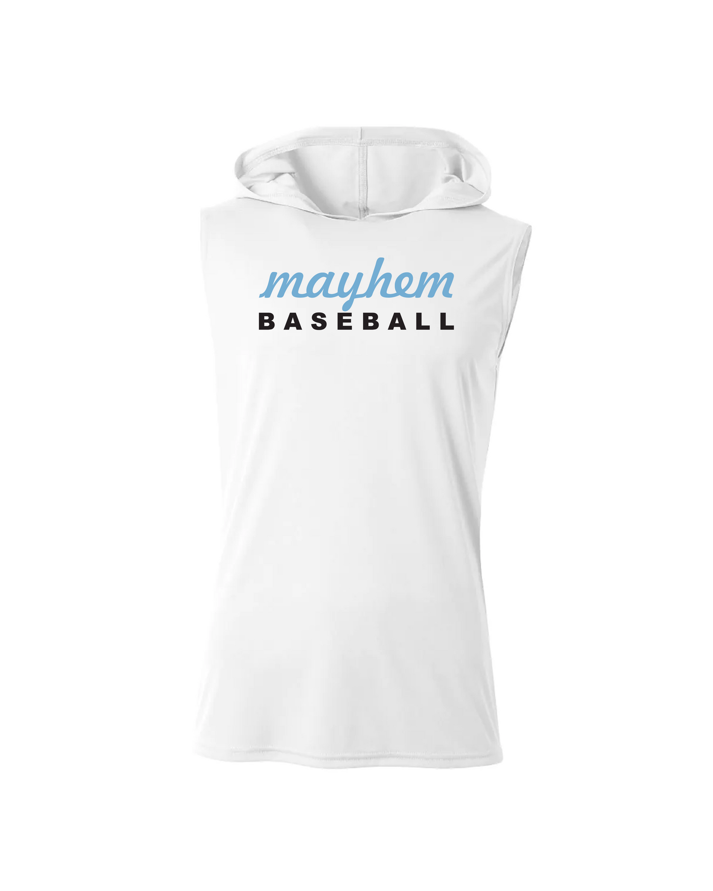 Mayhem Dri-Fit Sleeveless Performance Hoodie - White