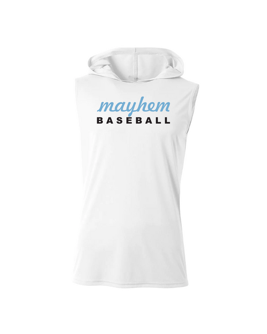Mayhem Dri-Fit Sleeveless Performance Hoodie - White