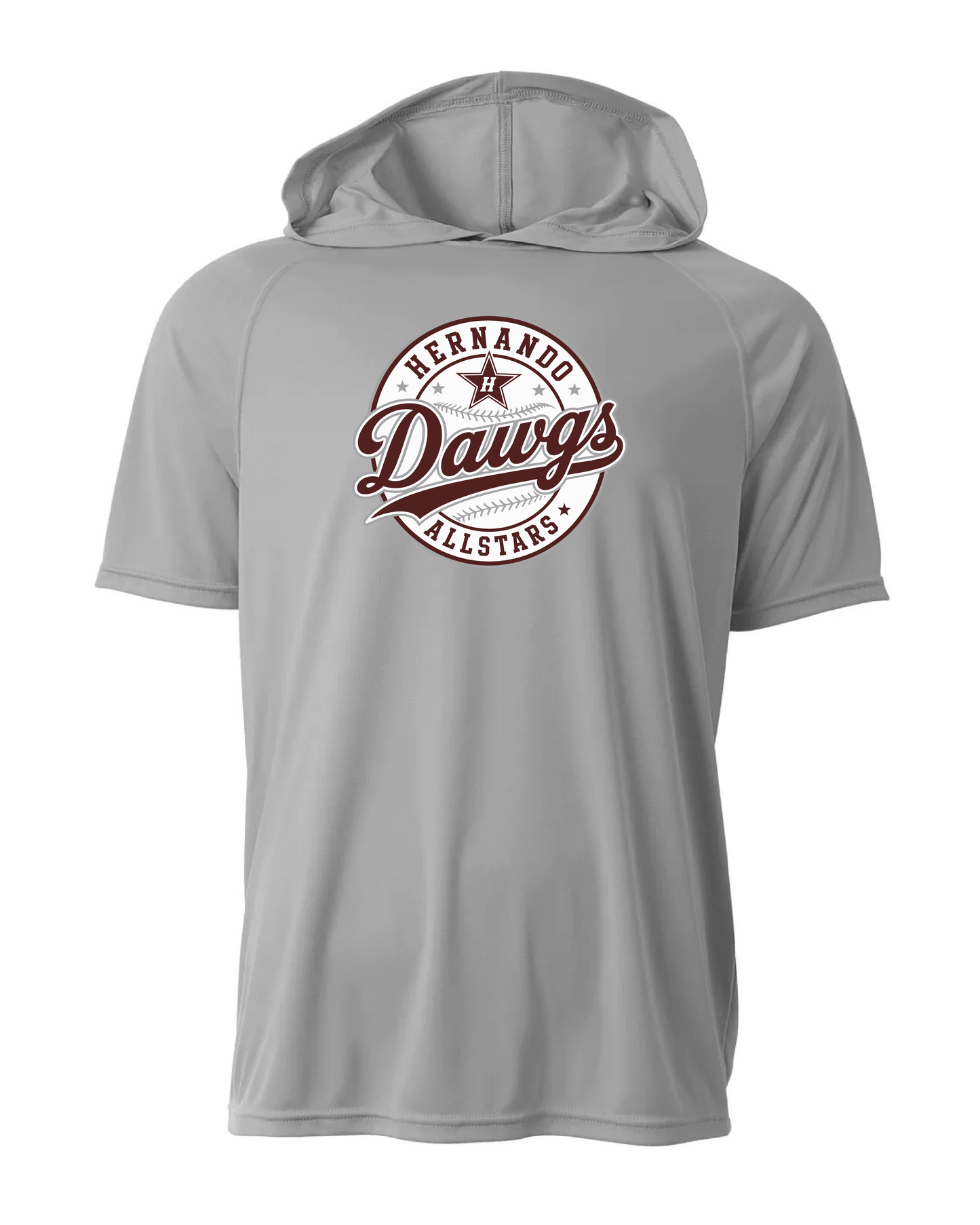 Dri-Fit Short Sleeve Performance Hoodie - Silver