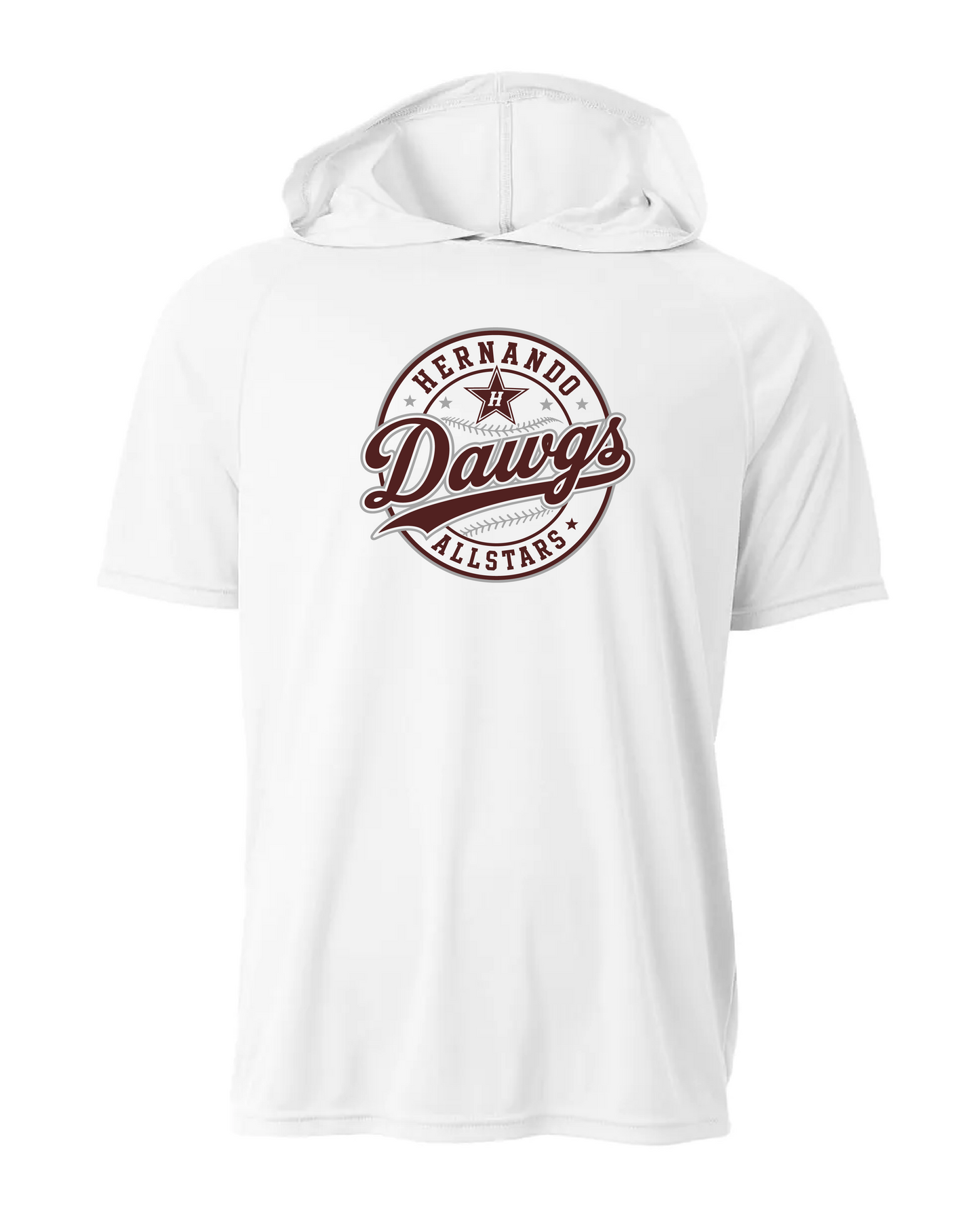 Dri-Fit Short Sleeve Performance Hoodie - White